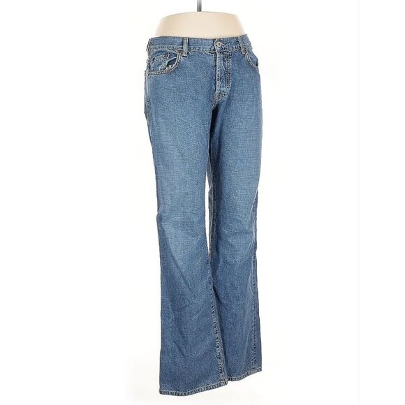 Lucky Brand Dungarees Mid Rise Boot Leg Medium Wash denim Jeans Sz 10/30 Cotton - Picture 1 of 10